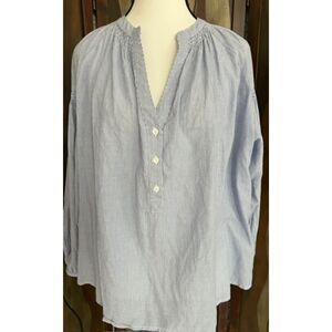 NWT Vanessa Bruno Paris Nipoa blue and white stripe blouse. Size M.